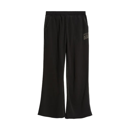 Big Stitch Open Leg Sweatpants (Black)