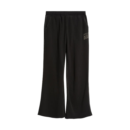 Big Stitch Open Leg Sweatpants (Black)