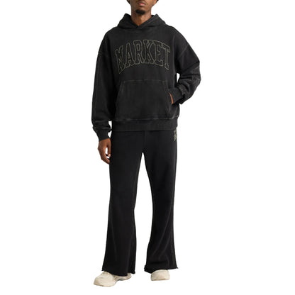Big Stitch Open Leg Sweatpants (Black)