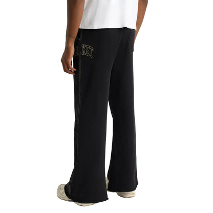 Big Stitch Open Leg Sweatpants (Black)