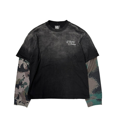 Camo Mix 2Fer Long Sleeve Tee (Black/Camo)