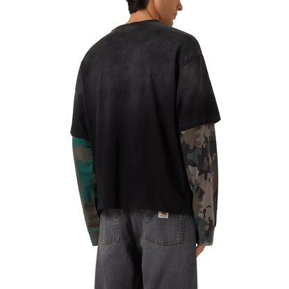 Camo Mix 2Fer Long Sleeve Tee (Black/Camo)
