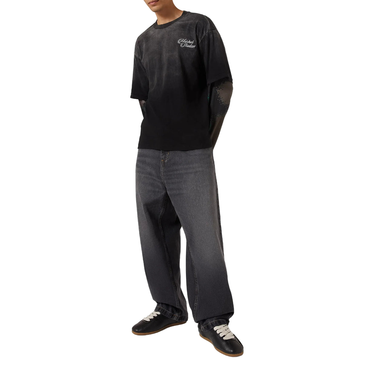 Camo Mix 2Fer Long Sleeve Tee (Black/Camo)