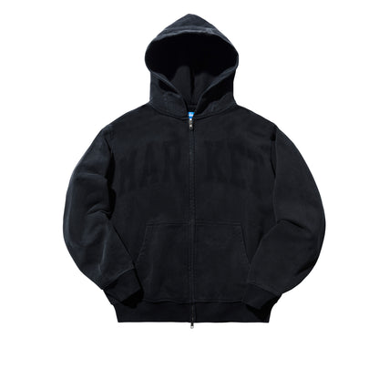 Shadow Arc Full Zip Hoodie (Washed Black)