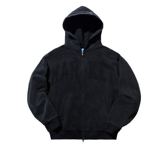 Shadow Arc Full Zip Hoodie (Washed Black)