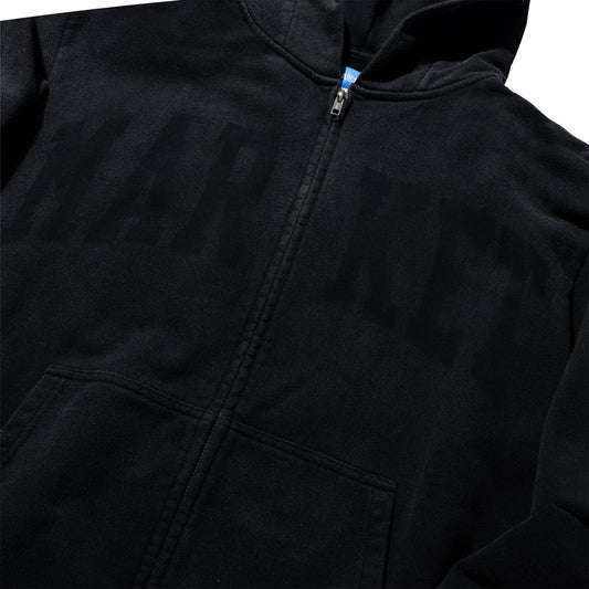 Shadow Arc Full Zip Hoodie (Washed Black)