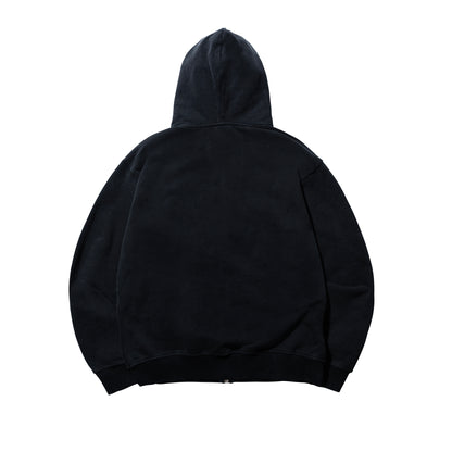 Shadow Arc Full Zip Hoodie (Washed Black)