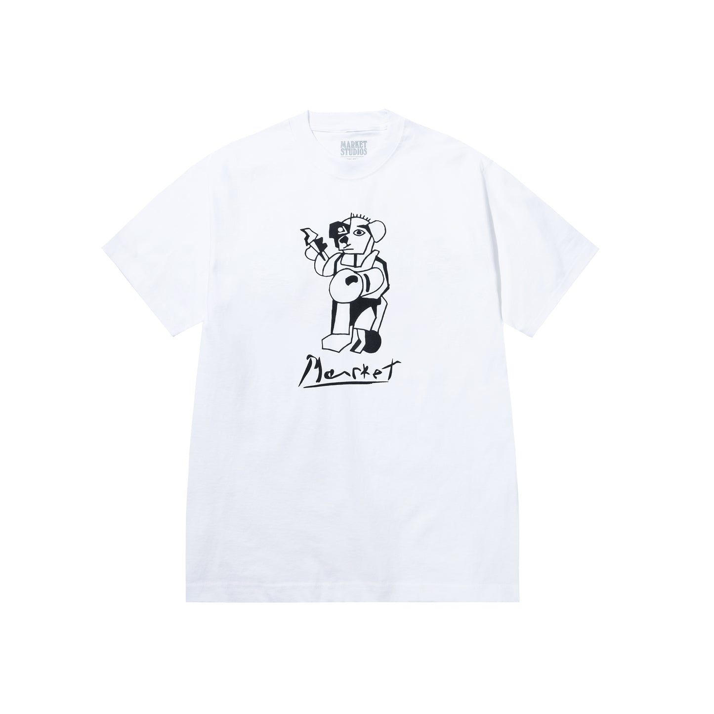 Cubism Bear Tee (White)