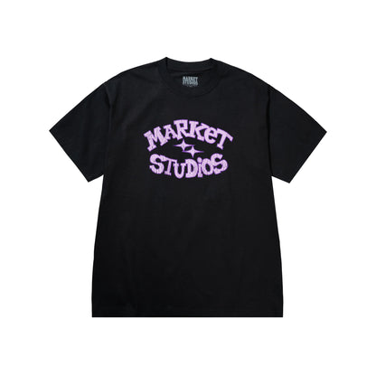 Smiley Old School Tee (Washed Black)
