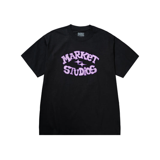 Smiley Old School Tee (Washed Black)
