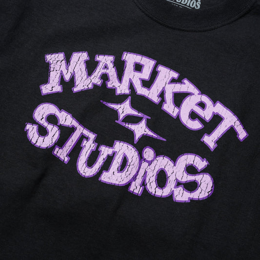 Smiley Old School Tee (Washed Black)
