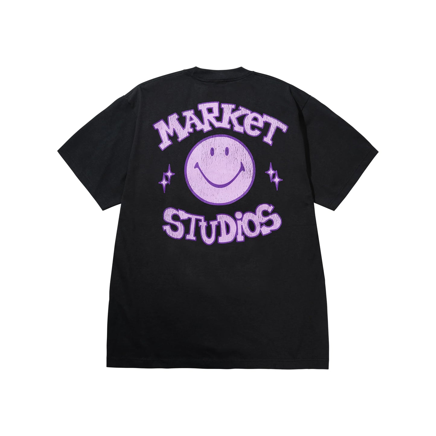 Smiley Old School Tee (Washed Black)