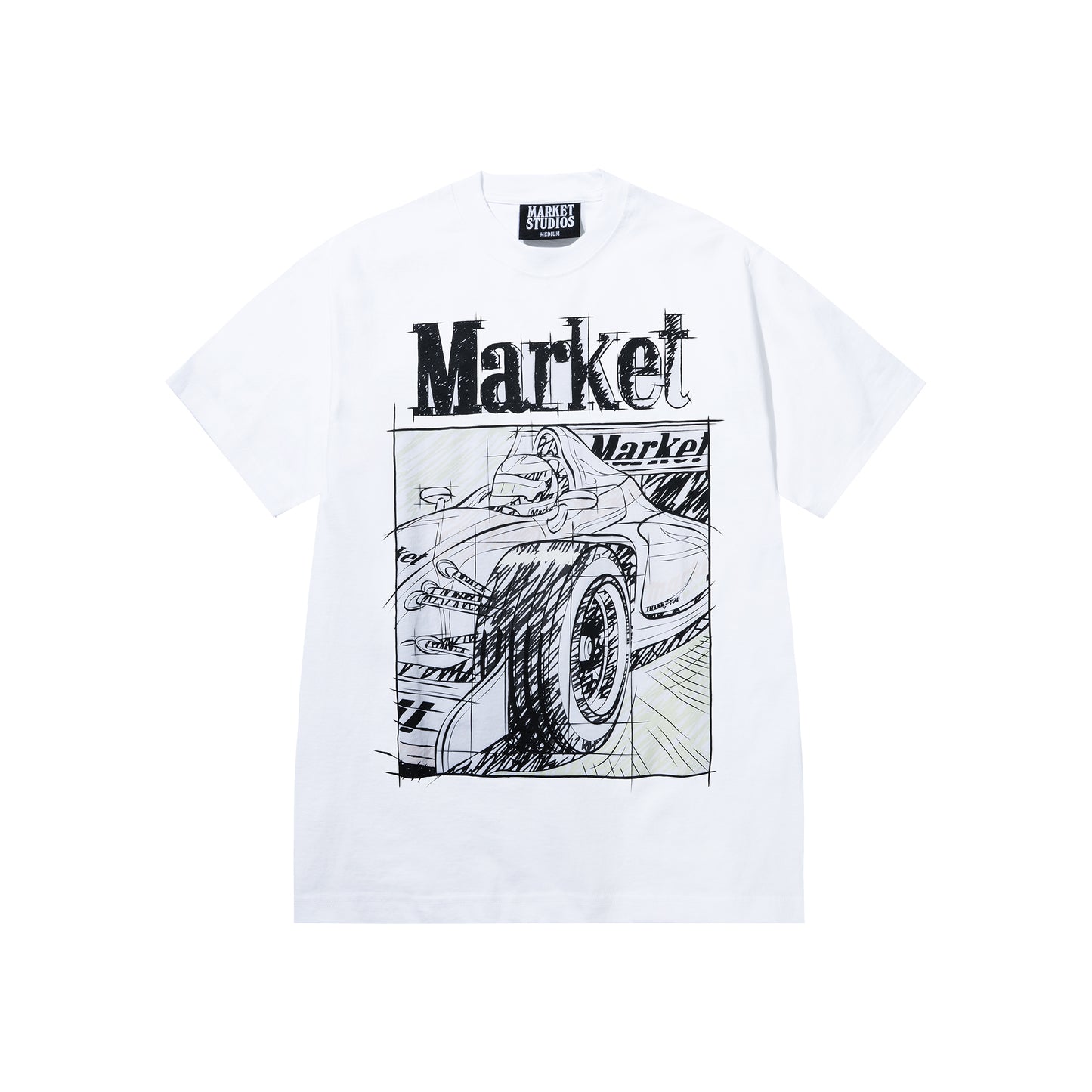 Scribbled Formula UV Tee (White)