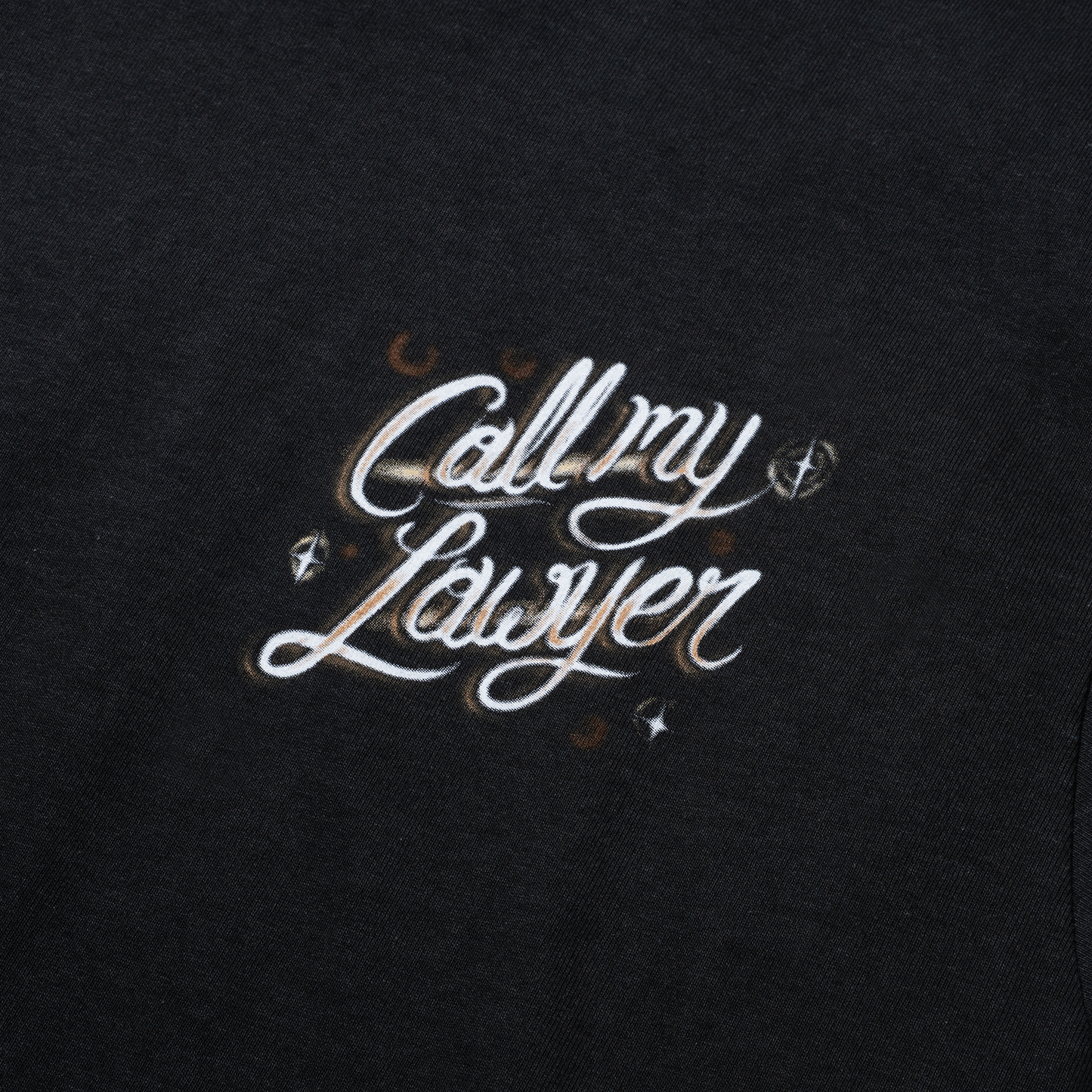 Airbrush Call My Lawyer Tee (Black)