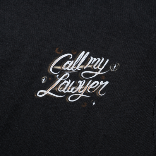 Airbrush Call My Lawyer Tee (Black)