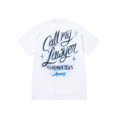 Airbrush Call My Lawyer Tee (White)