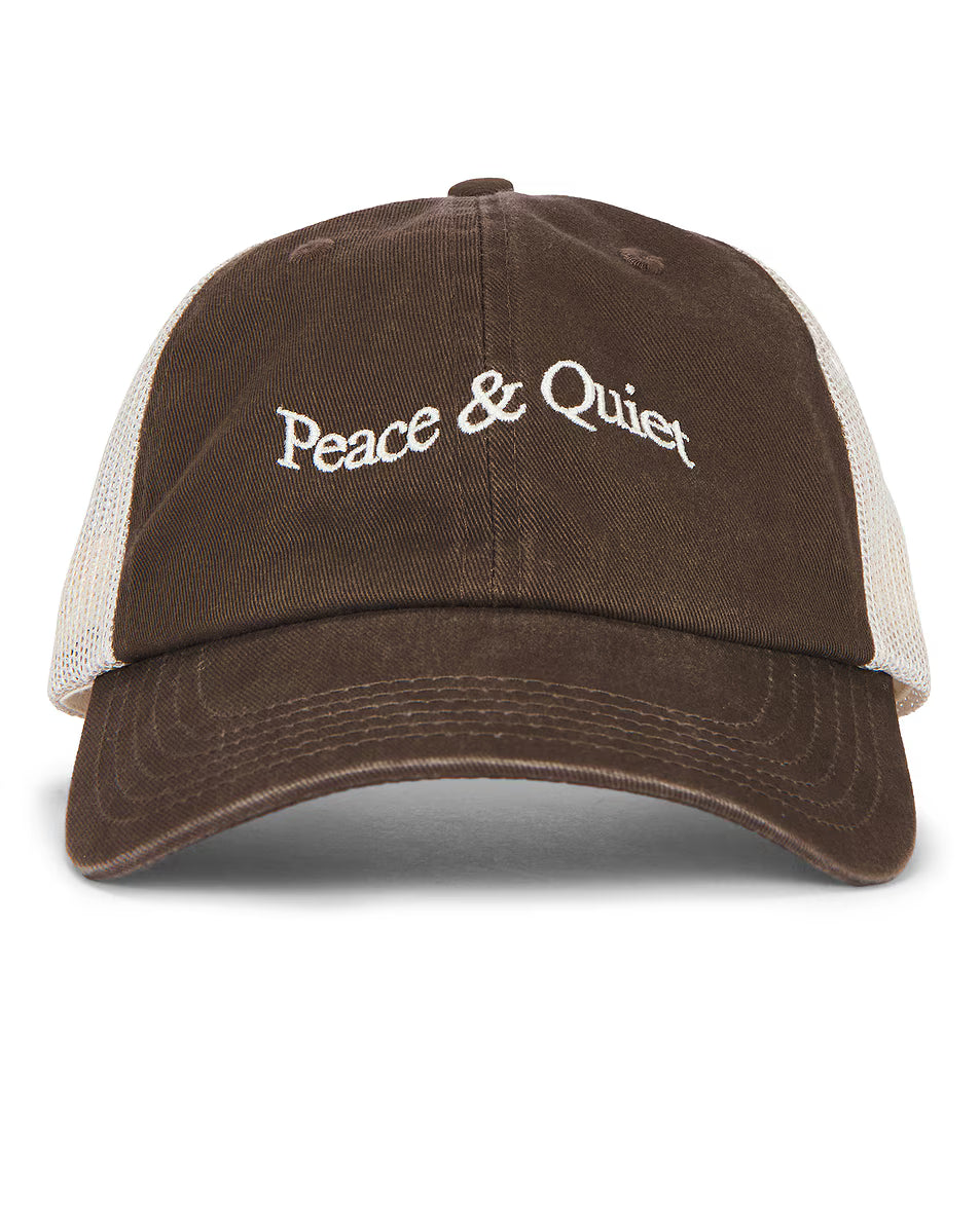 Wordmark Trucker Dad Hat (Brown)