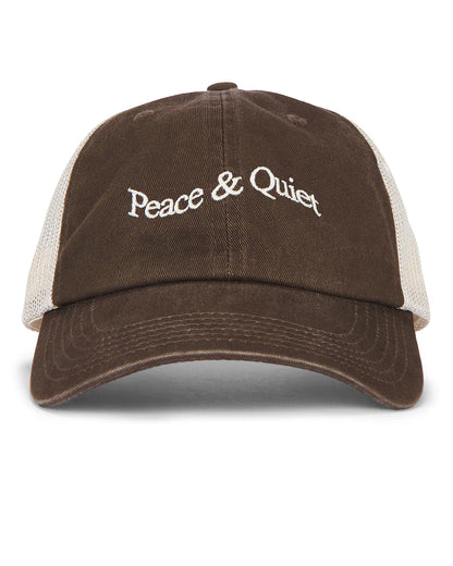 Wordmark Trucker Dad Hat (Brown)