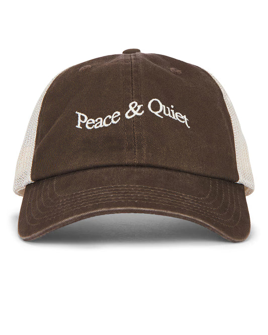 Wordmark Trucker Dad Hat (Brown)