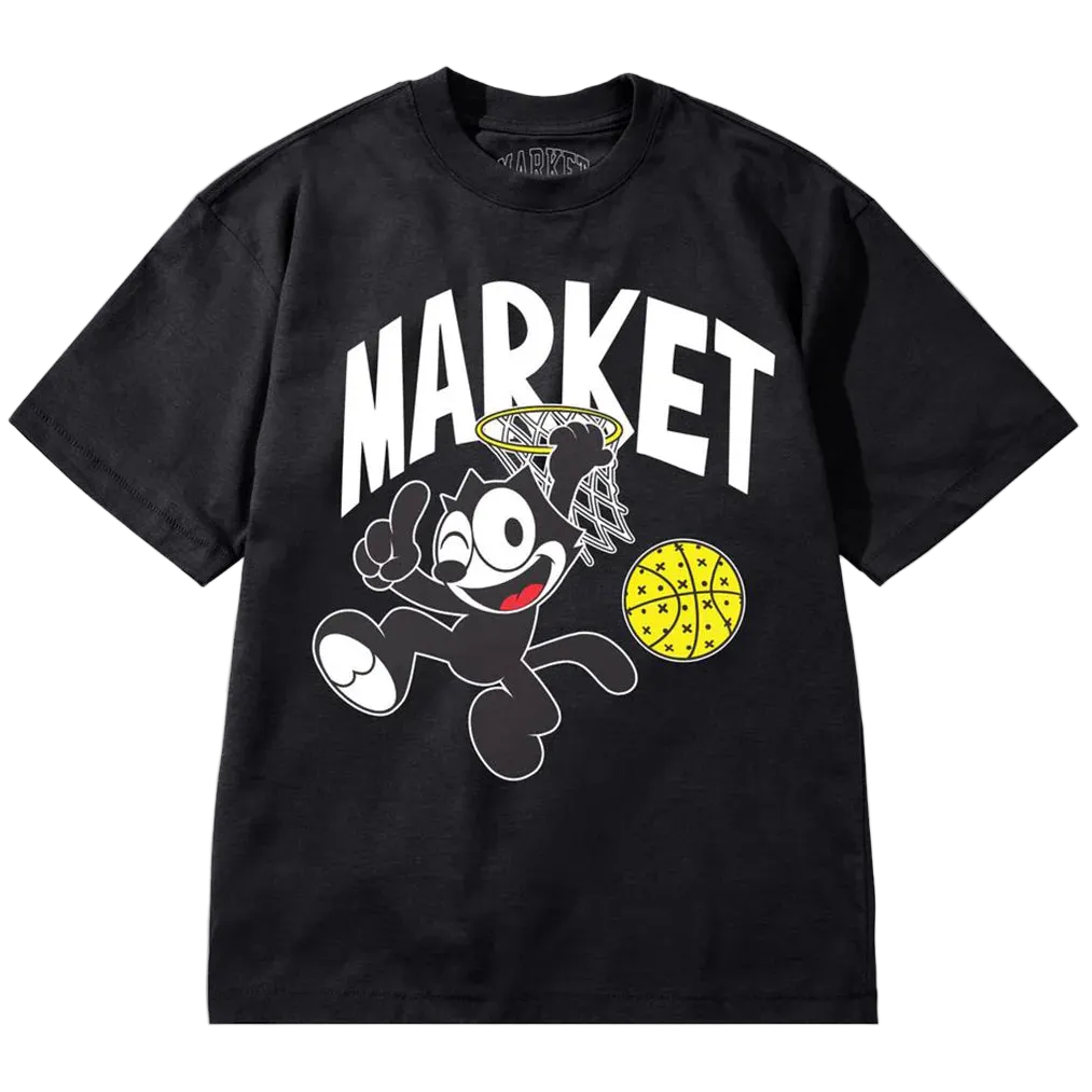 Felix The Cat Dunking Tee (Washed Black)