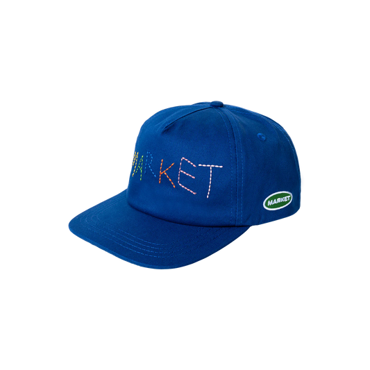 Soft Stitch 5-Panel Hat (Egyptian Blue)