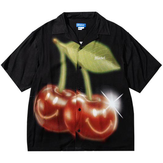 Smiley Cherries SS Button Up