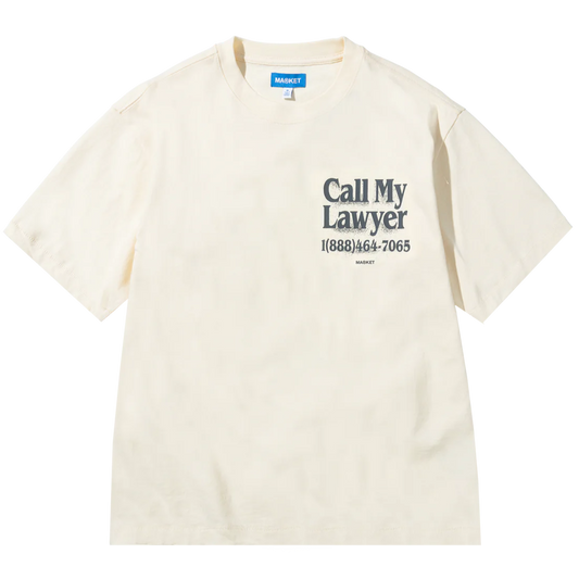 Call My Lawyer 3D Tee (Butter Cream)