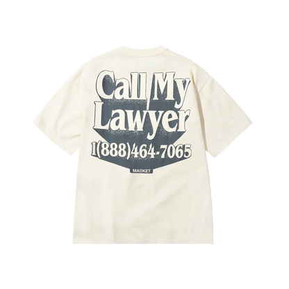 Call My Lawyer 3D Tee (Butter Cream)