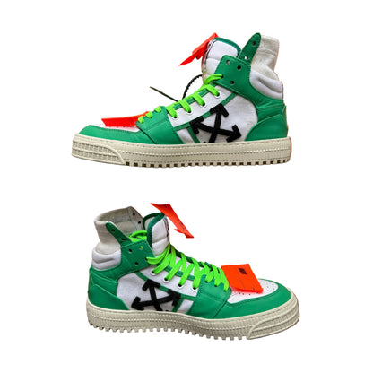 Off-White Court 3.0 High “White/Green” (De Uso)