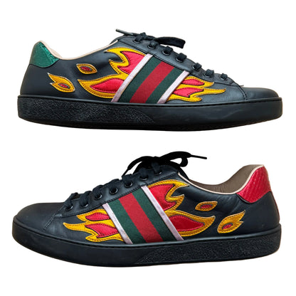 Gucci Ace Flame Sneakers (De Uso)