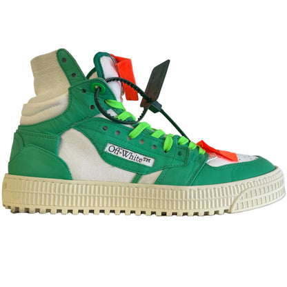 Off-White Court 3.0 High “White/Green” (De Uso)