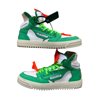 Off-White Court 3.0 High “White/Green” (De Uso)