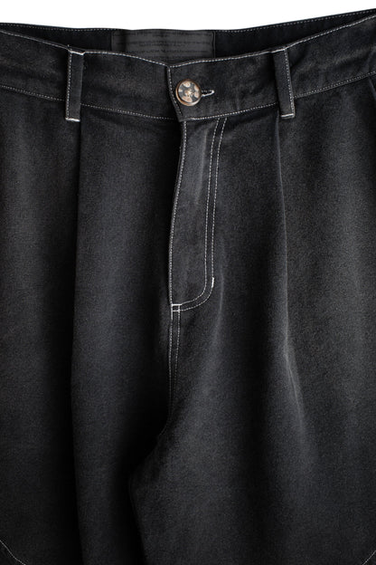 Denim Slant Pant (Washed Black)