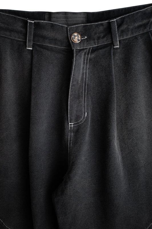 Denim Slant Pant (Washed Black)