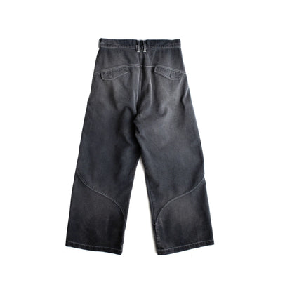 Denim Slant Pant (Washed Black)