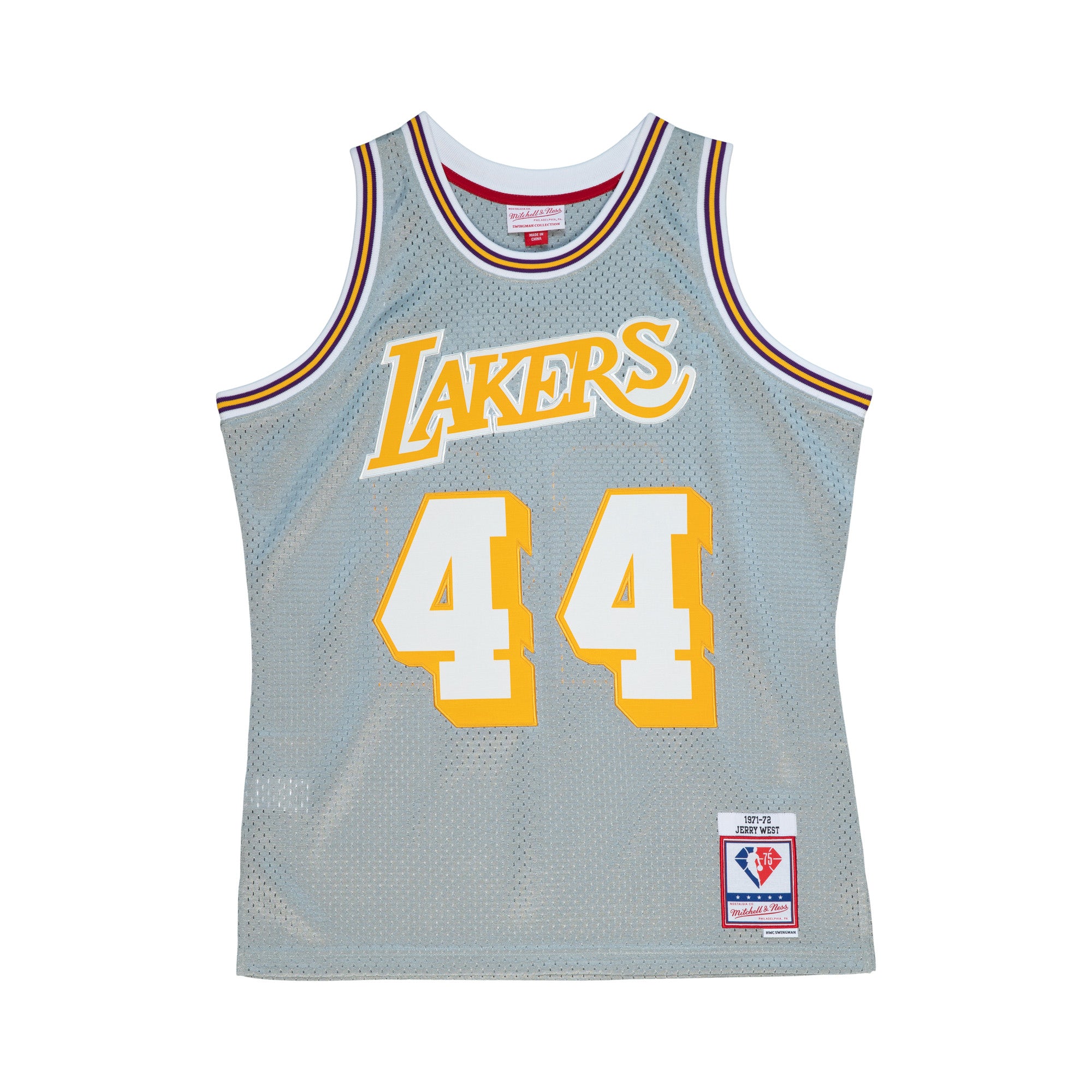 NBA 75th Silver Swingman Jersey Lakers 1971