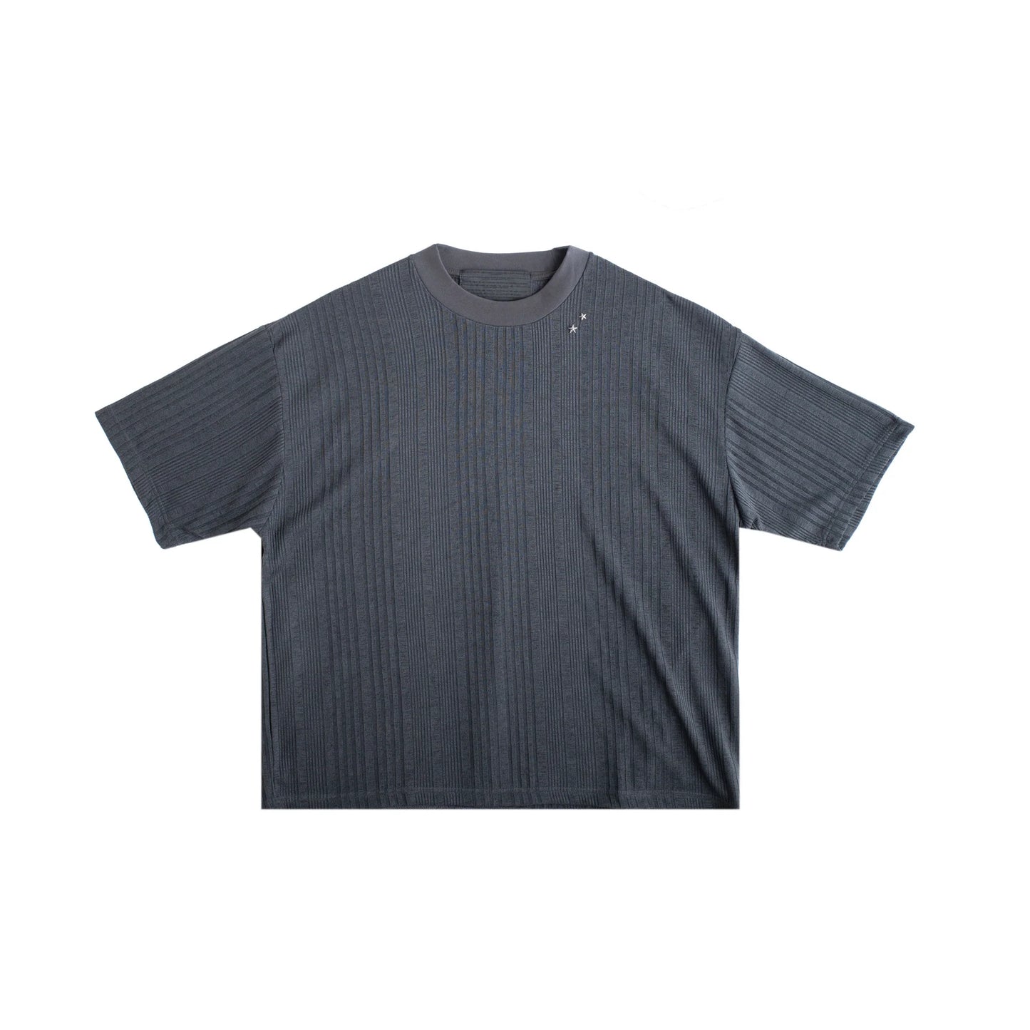 Knit Stripe Tee (Charcoal)