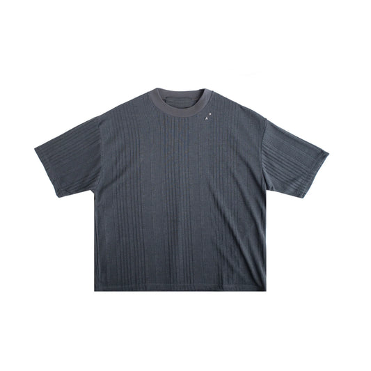 Knit Stripe Tee (Charcoal)