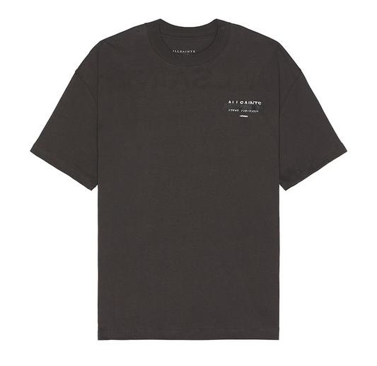 Redact Oversized Logo Tee (Washed Black)
