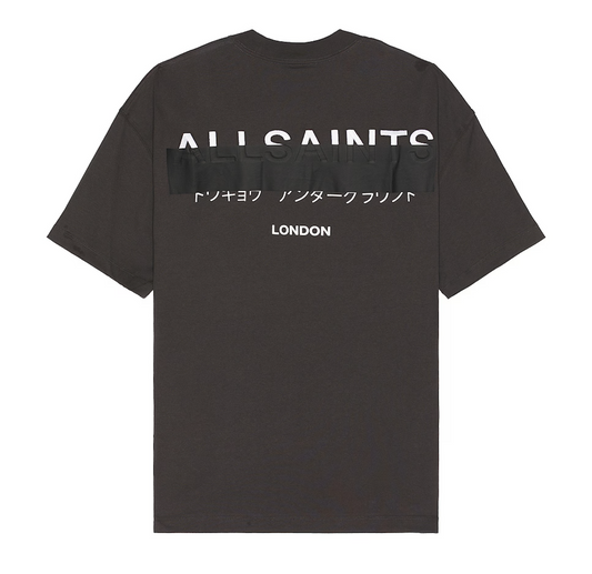 Redact Oversized Logo Tee (Washed Black)