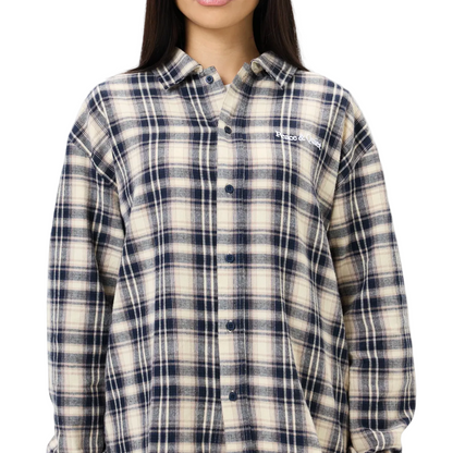 Wordmark Button Up (Navy)