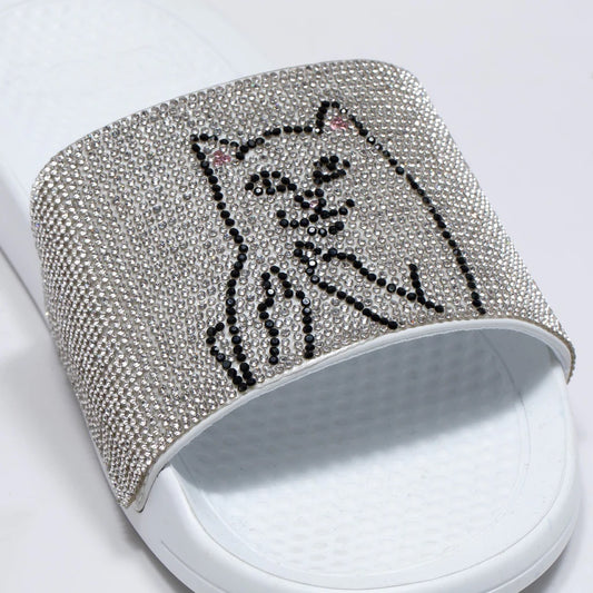 Lord Nermal Slides "Rhinestone White"