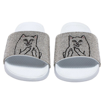Lord Nermal Slides "Rhinestone White"