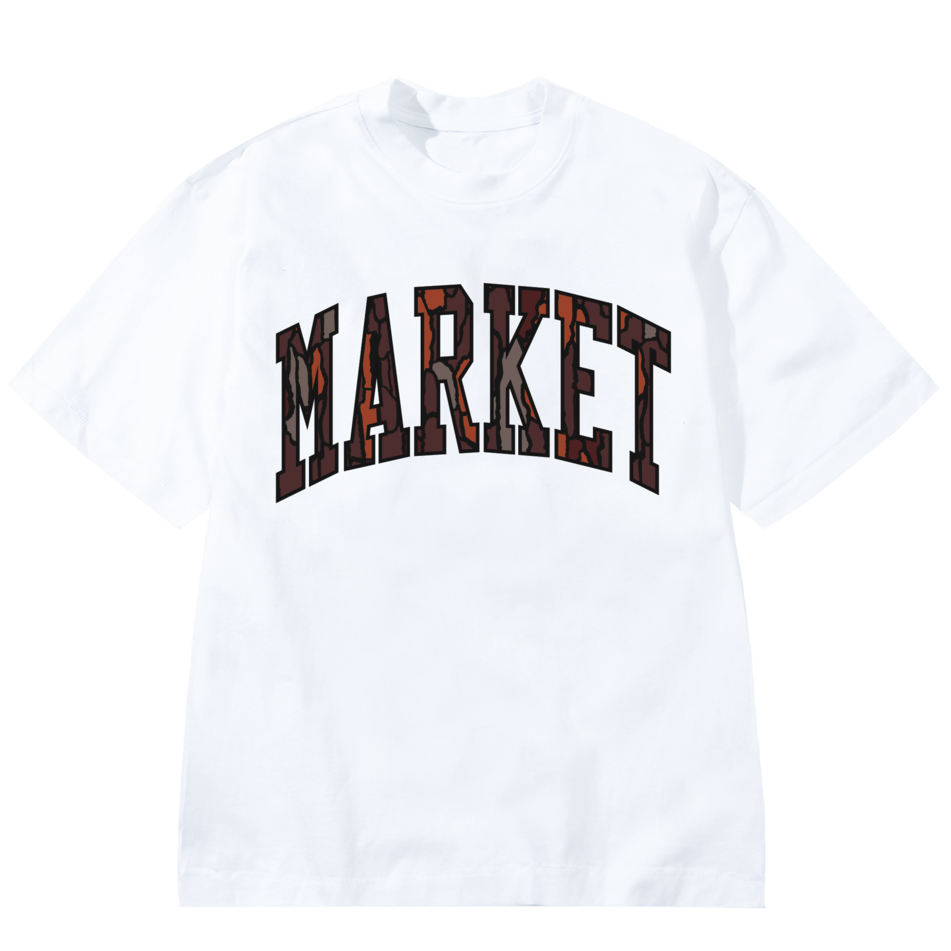 Tree Bark Arc Tee (White)