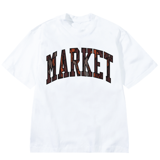 Tree Bark Arc Tee (White)