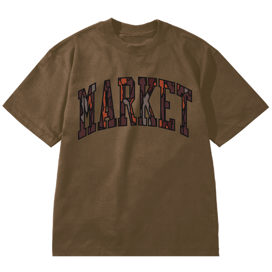 Tree Bark Arc Tee (Brown)