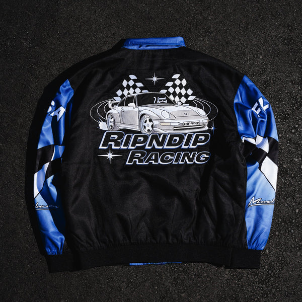 Ripnrace Puffer Jacket (Black/Blue)