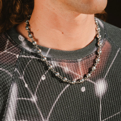 Lord Nermal Ball And Chain Necklace (Silver)
