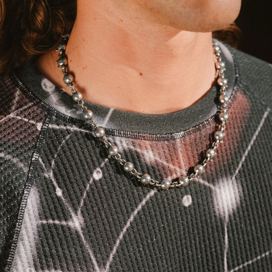 Lord Nermal Ball And Chain Necklace (Silver)