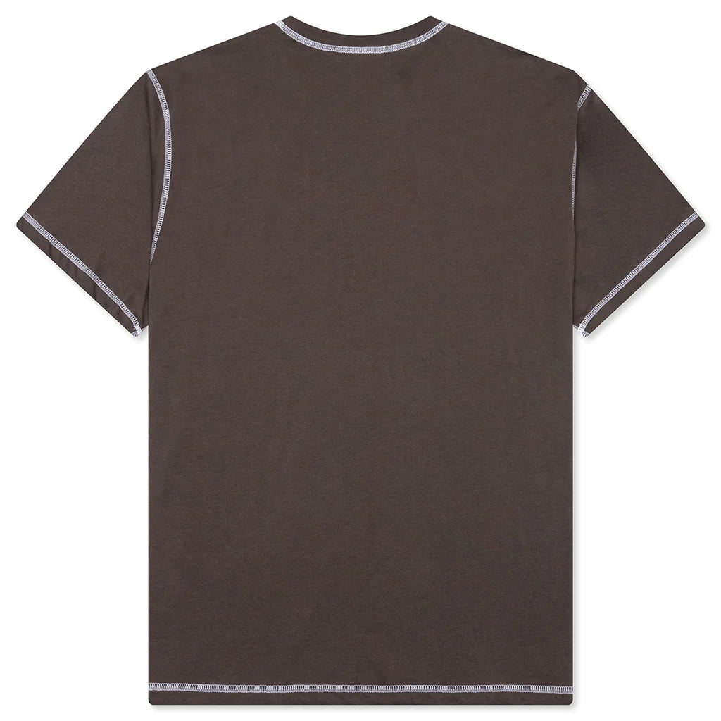 Wordmark Reverse Stitched Tee (Brown)